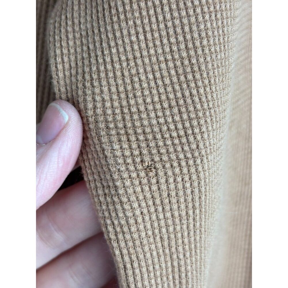 Mate Organic Cotton Waffle Top M Brown Lounge Minimalist Sustainable Made in USA - Picture 5 of 10